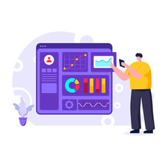 
A content placement flat illustration

