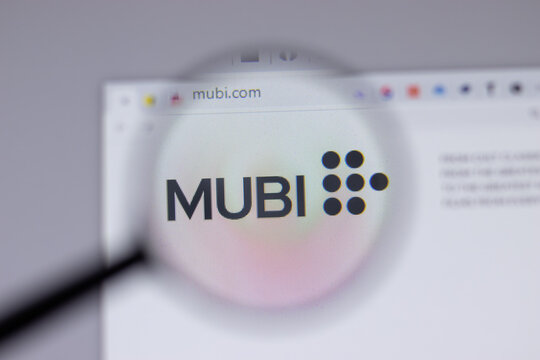 New York, USA - 18 March 2021: Mubi company logo icon on website, Illustrative Editorial.
