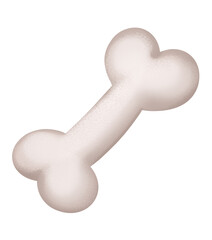 Dog bone clipart. Food for animals. Cute illustration in cartoon childish style. The image is isolated on a white background.