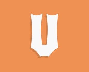 V letter vintage cowboy font. Retro western, dalton design