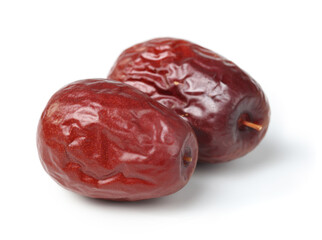 dried dates isolated on white