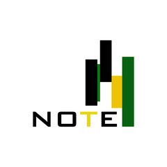 colorful piano note logo