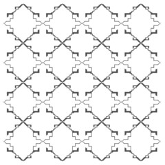 Ethno design blocks, silver on white