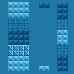 Geometric blue design for brochure, flyer,annual report, poster. Geometric background vector illustration for flyer, leaflet, poster. Abstract  brochure template.