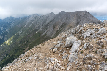 Landscape from Vihren Peak, Pirin Mountain, Bulgaria