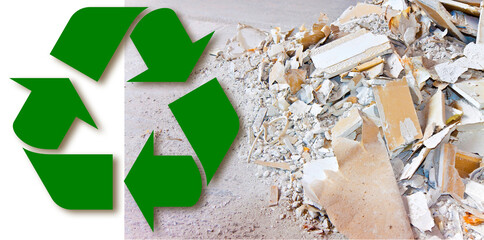 Recovery and recycling of special waste plasterboard for the production of new gypsum products -...