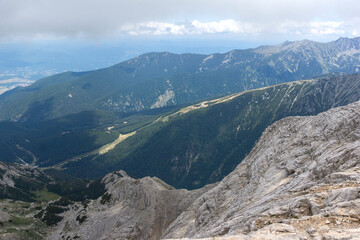 Fototapeta premium Landscape from Vihren Peak, Pirin Mountain, Bulgaria