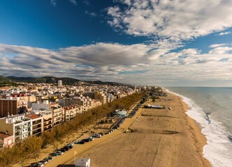 Vistas de la costa de Calella  
