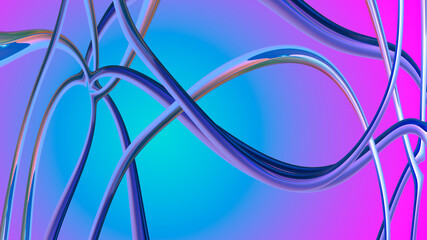 Abstract gradient background with three-dimensional lines.