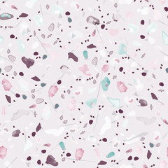 Terrazzo Texture Vector. Flooring Seamless Pattern