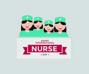 International Nurse Day premium vector graphic with flat character