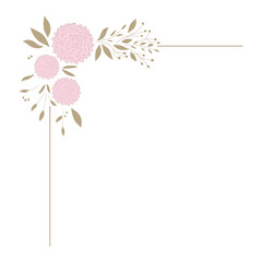 pink flowers on white background