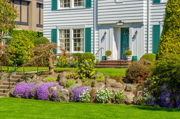 A nice entrance of a luxury house in Vancouver, Canada.