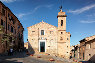 Assisi, Perugia. Chiesa di Santa Maria di Montemorello,  Renaissance architecture, next the house of poet G. Leopardi.