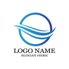 Water wave icon vector illustration design logo