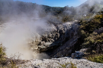 Thermal ponds and area, Wai-O-Tapu, Rotarua, New Zealand