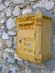 Old French post office mailbox