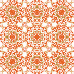 Colorful Seamless Pattern with mandala.Seamless Background design.Ornamental design.Floral pattern tiles.