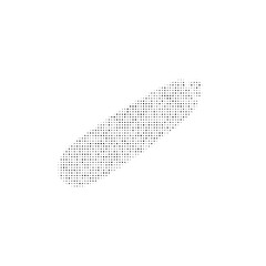 The zucchini symbol filled with black dots. Pointillism style. Vector illustration on white background