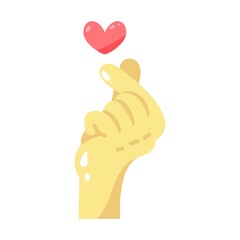 Isolated hand with a heart. Valentines day - VEctor