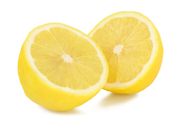 Lemon slice isolated on white background