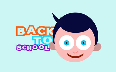 Back to school boy cartoon