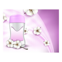 Dry Stick Deodorant For Women Promo Poster Vector