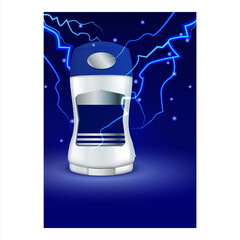 Dry Stick Deodorant For Men Promo Poster Vector