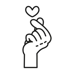 Isolated hand with a heart. Valentines day - VEctor