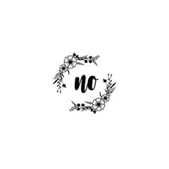 NO initial letters Wedding monogram logos, hand drawn modern minimalistic and frame floral templates