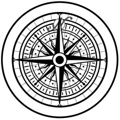 compass on black