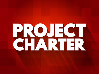 Project Charter text quote, concept background