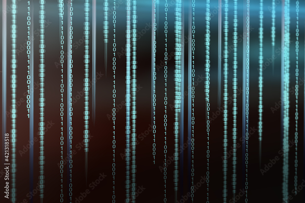 Fototapete binary code background .the background of the binary code. binary code. numbers, black background, l