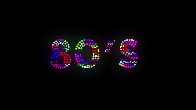 80s patry neon banner. 80s style banner. 80s in retro style.