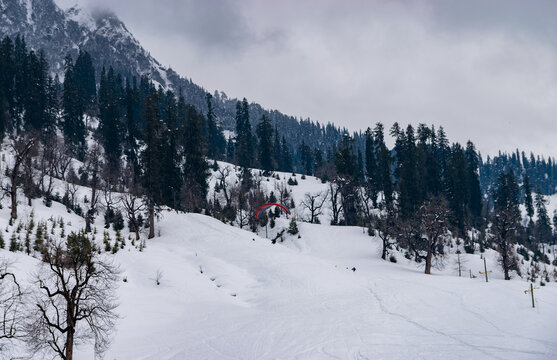 Solang Valley, Manali, Himachal Pradesh, During Winter After Heavy Snow-fall