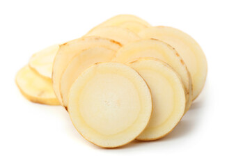 Ginseng roots on a white background