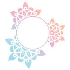 colorful mandala frame