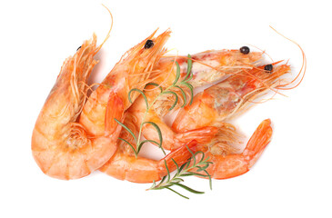 fresh cooked shrimps