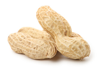 peanuts on white background