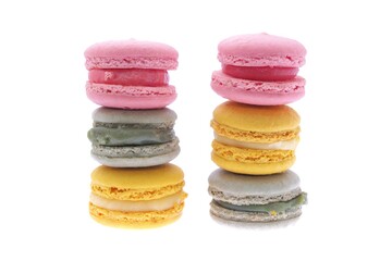 Macarons isolated on white