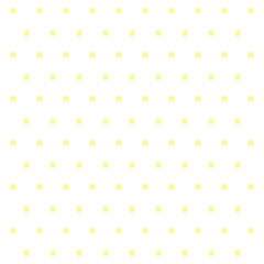 Easter pattern polka dots. Template background in yellow and white polka dots . Seamless fabric texture. Vector illustration