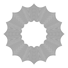 Abstract geometric circle design element. Lines texture.