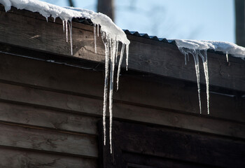 icicles on a roof