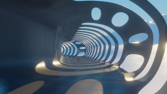3D Animation of a Alien Airport or Outpost interior on a alien planet.