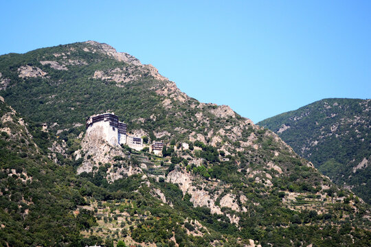 Simonopetra monastery, Orthodox monastery at Mount Athos, Halkidiki, Greece.