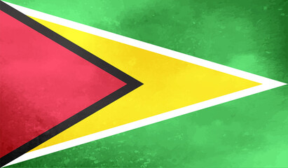 Guayana grunge flag. Vector illustration