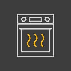 Electric oven vector flat icon. Kitchen sign