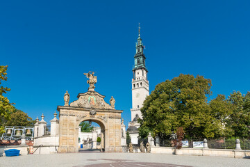 Fototapeta na wymiar Częstochowa, Jasna Góra, Poland, the Pauline monastery, a famous historical place and a place of worship of the Christian reilga.