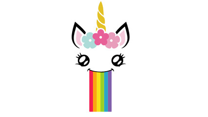 Unicorn vomiting rainbow