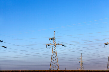 designed poles and metal wires